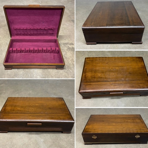 Vintage 1939 Holmes & Edwards Silverplate Inlaid Flatware Set Art Deco - Picture 11 of 11